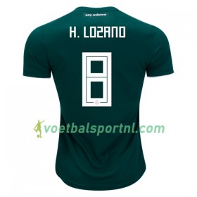 Mexico H.Lozano 8 Thuis Shirt WK voetbal 2018